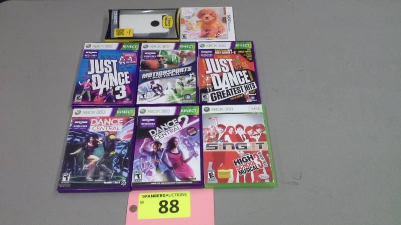 Misc. lot of Xbox 360 and 3DS games, and an Otter Box