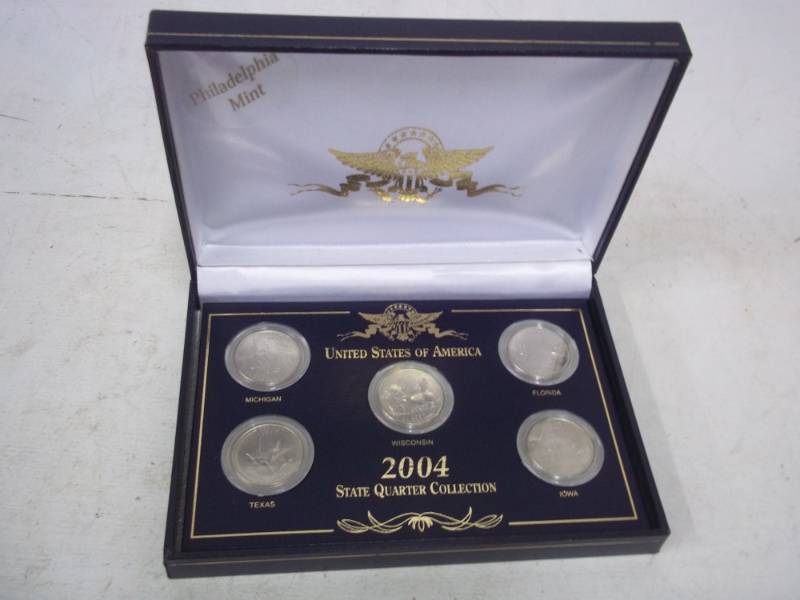lot 15 image: 2004 State Quarter Collection Philadelphia Mint