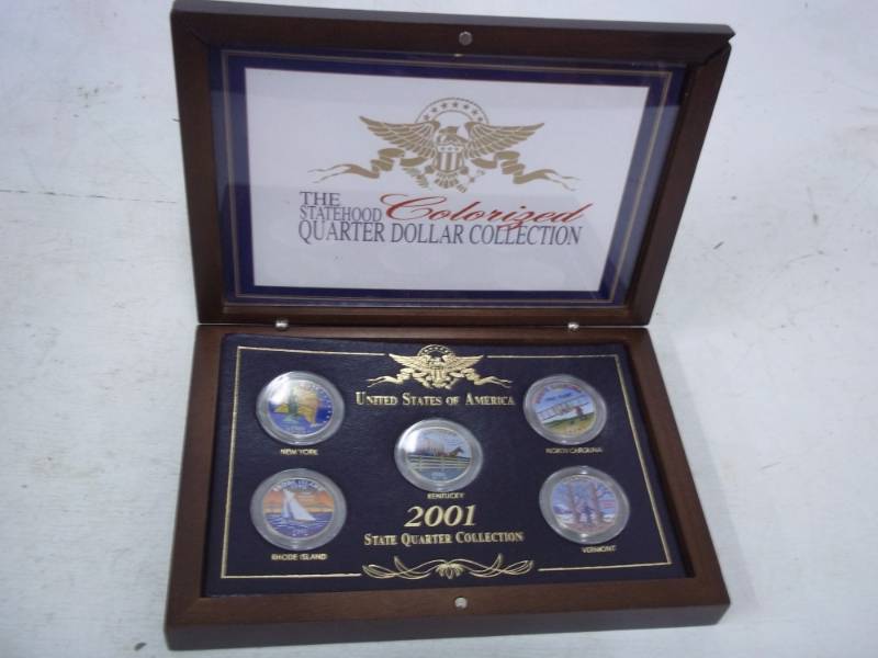 lot 16 image: 2001 The Statehood Colorized Quarter Dollar Collection