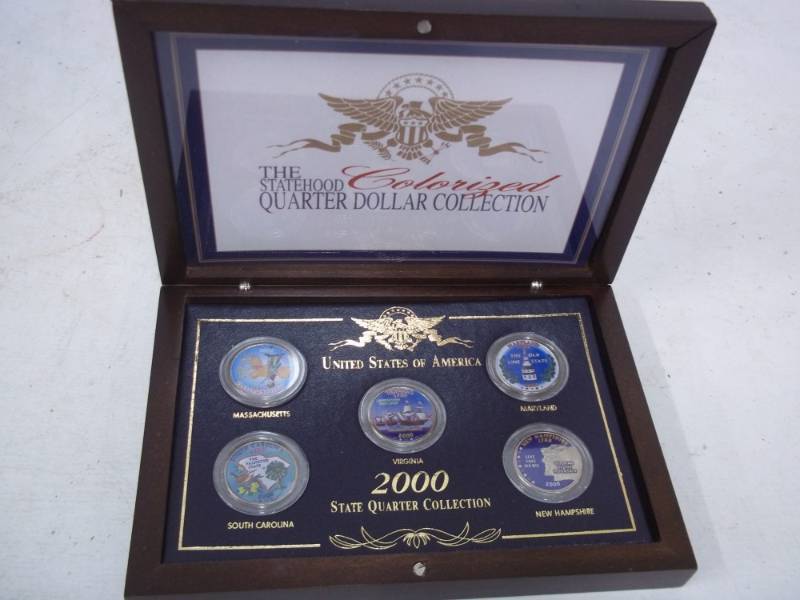 lot 18 image: 2000 The Statehood Colorized Quarter Dollar Collection