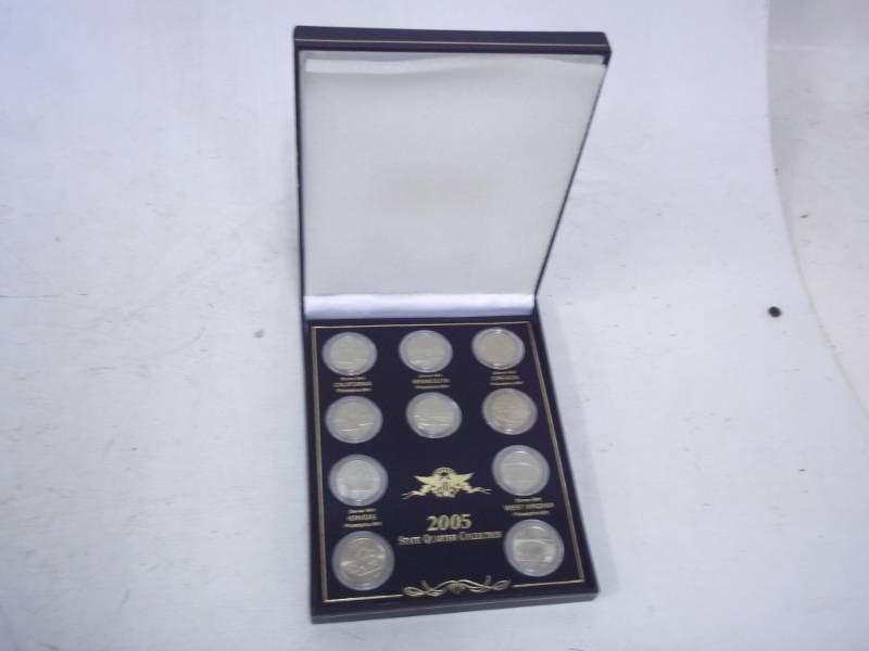 lot 20 image: 2005 State Quarter Collection Philadelphia Mint Denver Mint