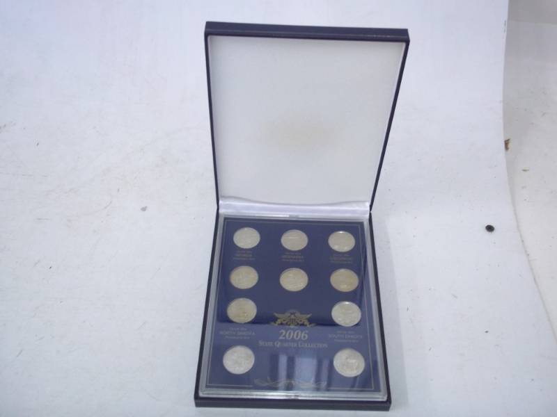 lot 21 image: 2006 State Quarter Collection Philadelphia Mint Denver Mint