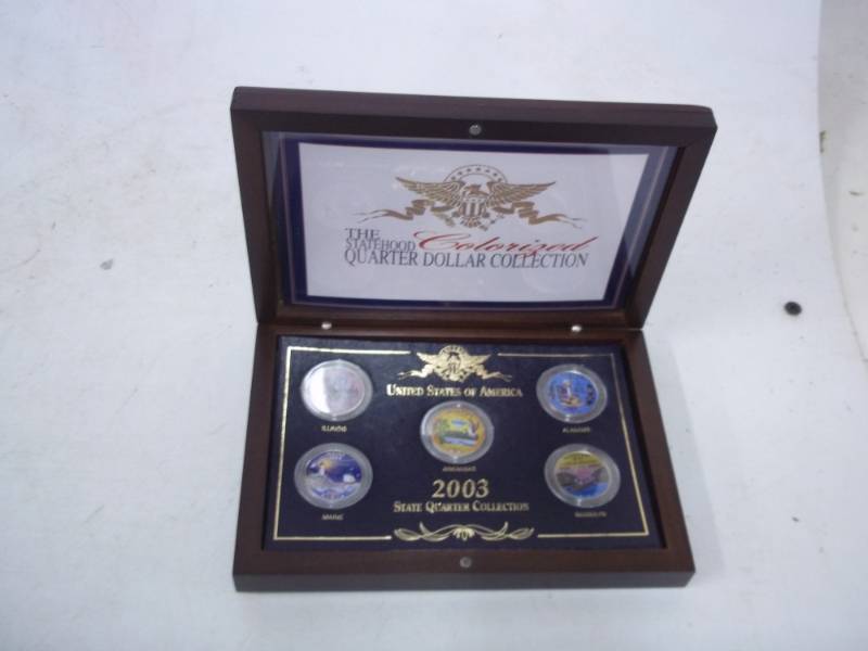 lot 23 image: 2003 The Statehood Colorized Quarter Dollar Collection