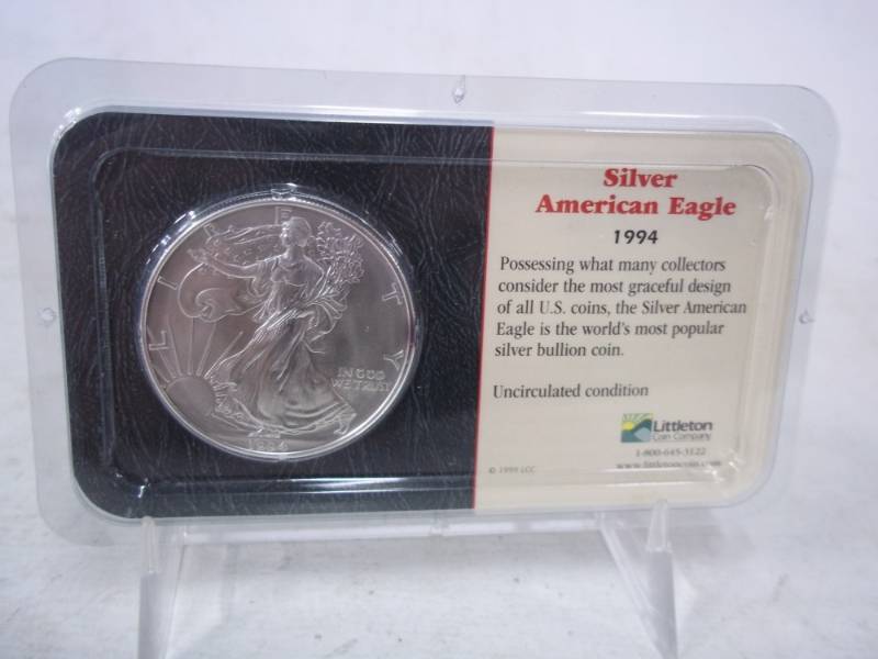 lot 28 image: American Silver Eagle 1994 1 oz. Silver 99.93%