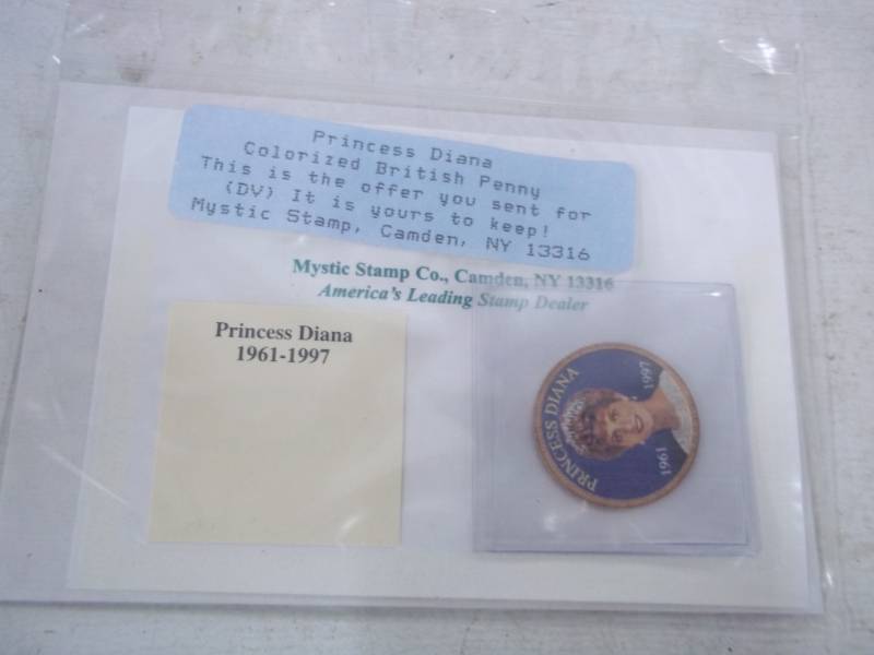 lot 32 image: Princess Diana Colorized British Penny