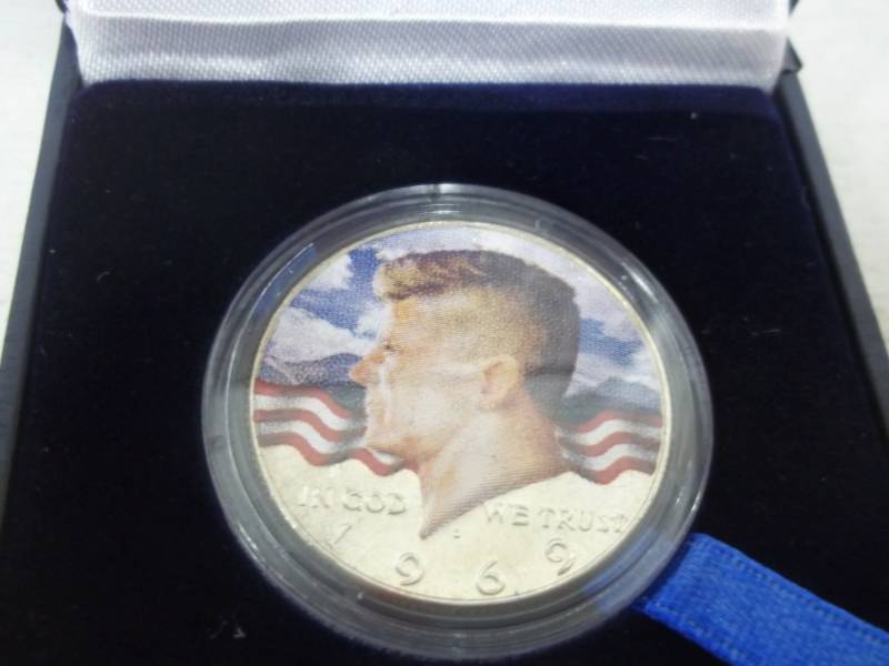 lot 37 image: 1969 Kennedy Colorized with case