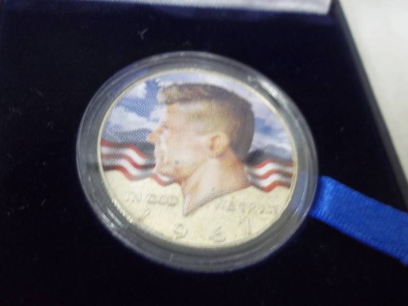 lot 39 image: 1967 Kennedy Colorized with case