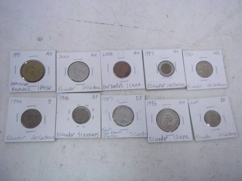 lot 42 image: 10 Foreign Coins