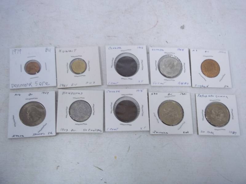 lot 45 image: 10 Foreign Coins