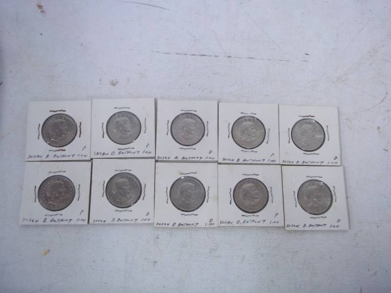 lot 53 image: 10 Susan B Anthony Coins