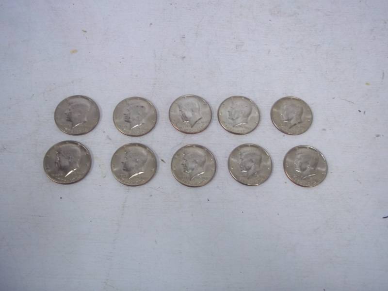 lot 56 image: 10 1976 Kennedy half Dollars