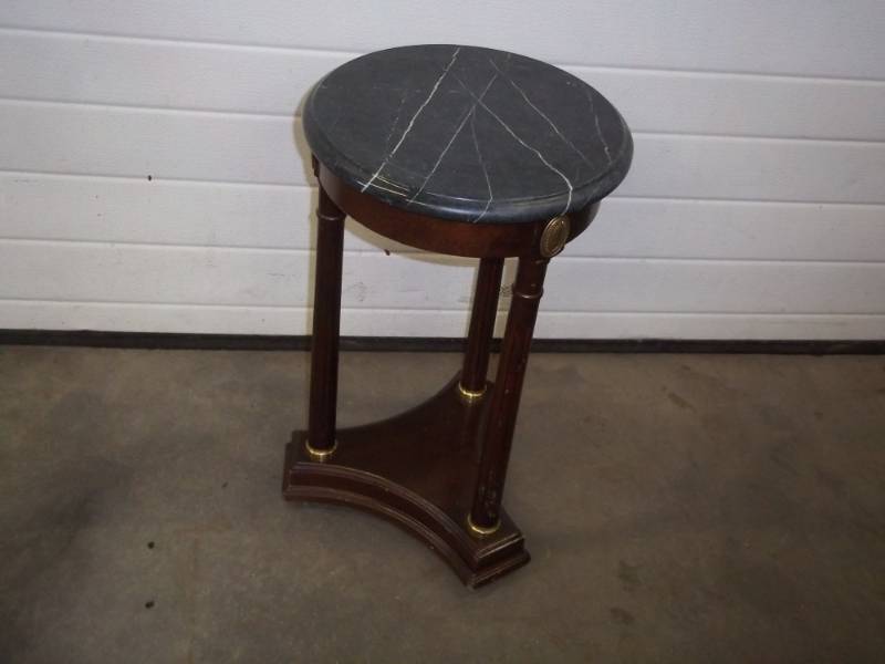 lot 118 image: Plant stand with marble top
