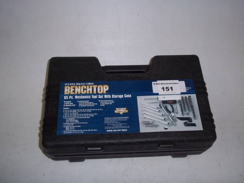 lot 151 image: New Bench top 85 piece tool set