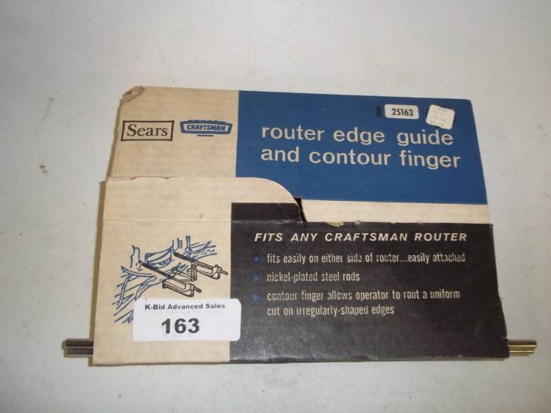 lot 163 image: Sears Router edge guide and contour finger