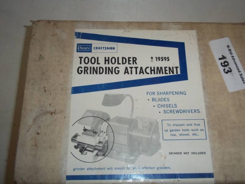 lot 193 image: Tool holder grinding attachment