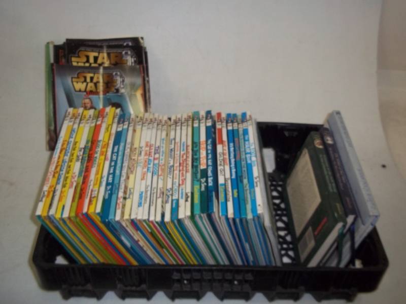 lot 348 image: Dr Seuss Books and Star Wars Junior Books with tray