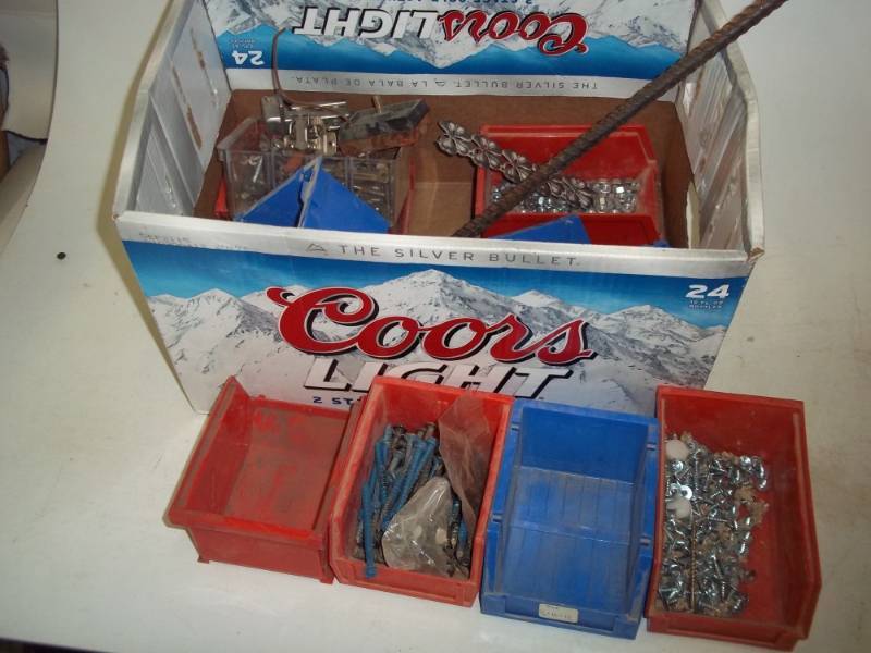 lot 450 image: Hardware bins with hardware