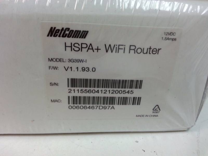 lot 44 image: Lot of 2 New in Box NetComm HSPA WiFi Routers 3G39W-I
