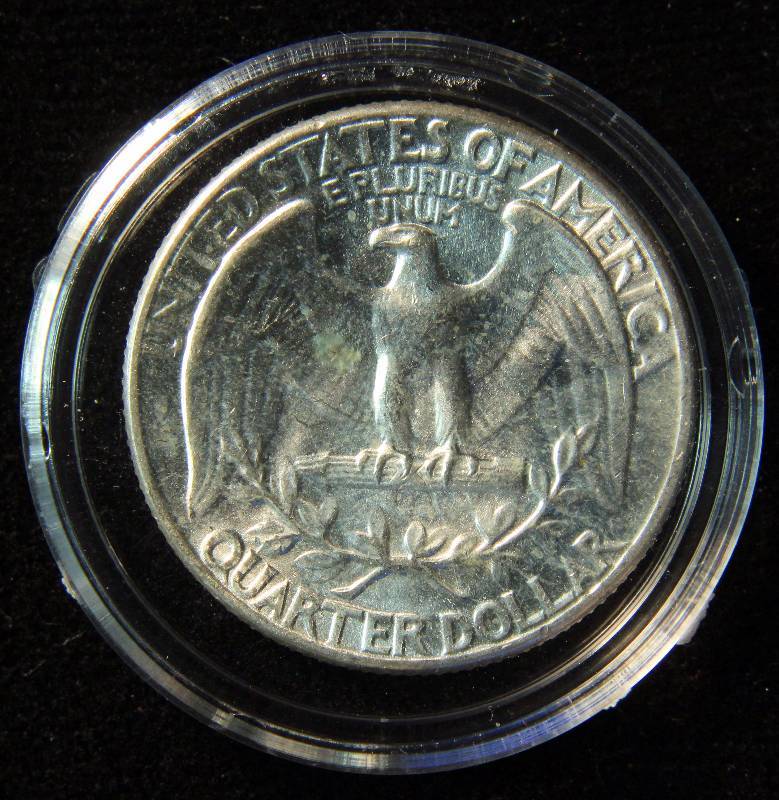 1962 WASHINGTON SILVER QUARTER UNC IN AIRTITE HOLDER