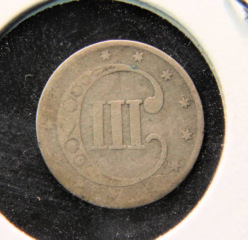 1853 US THREE CENT SILVER