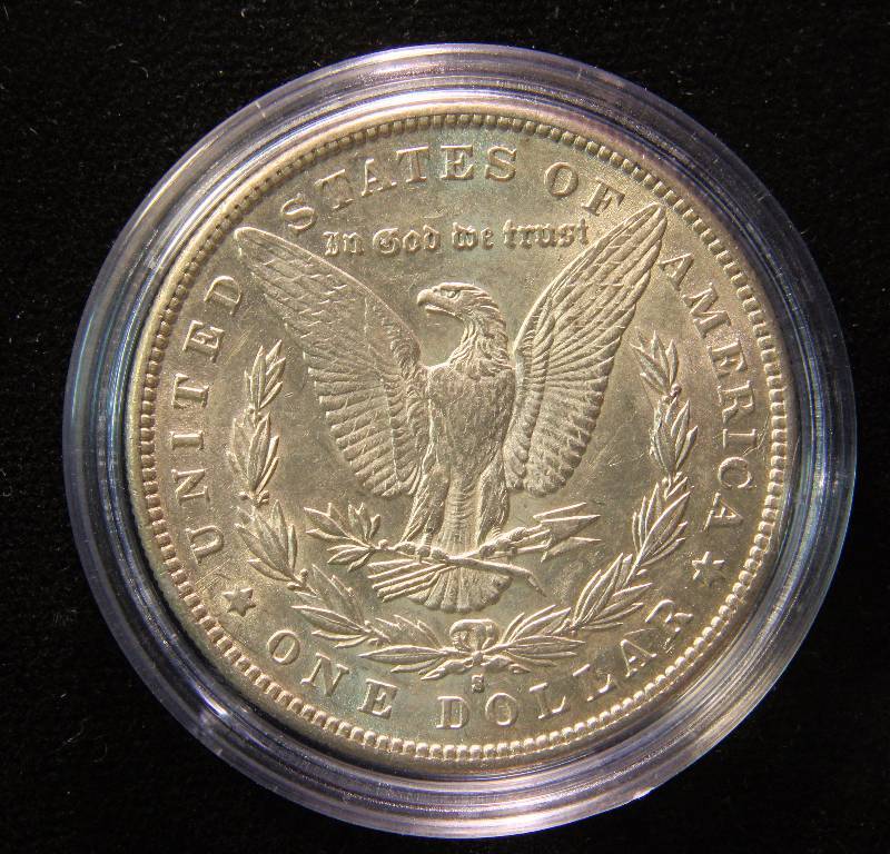 1891-S MORGAN SILVER DOLLAR UNC IN AIRTITE HOLDER