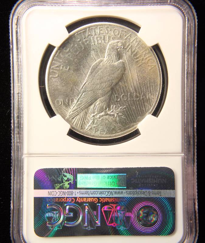 1925 PEACE SILVER DOLLAR MS61 NGC CERTIFIED