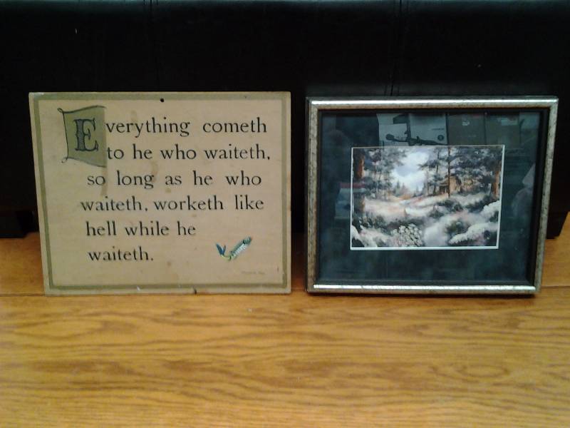 lot 85 image: Vintage Fishing Souvenir Of Minneapolis, Minn, Other Framed Outdoor Scene 11x9