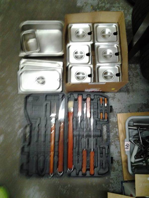 lot 95 image: Lot Of Restaurant Quality Stainless Steel Pots, Pans, Lids