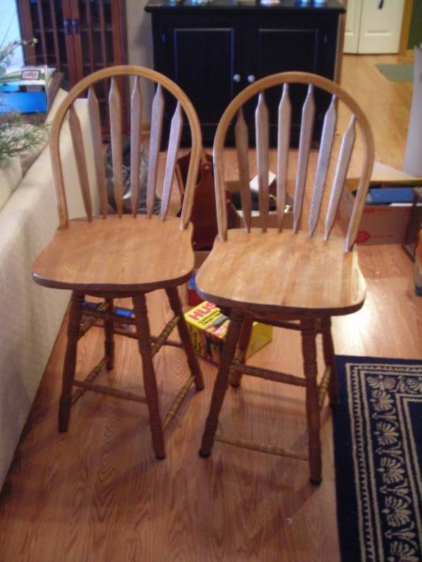lot 24 image: Pair Of Swivel Bar Stools