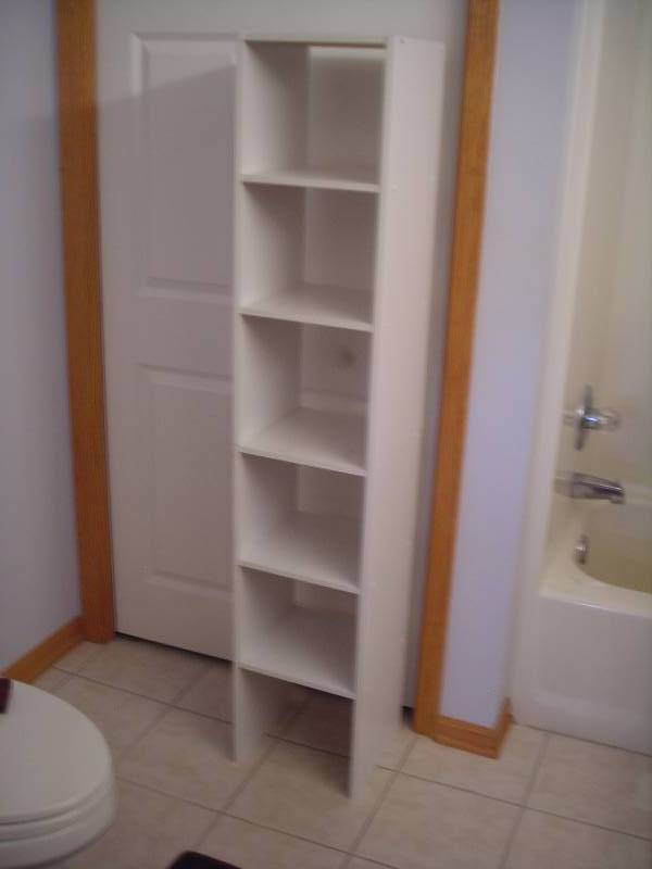 lot 69 image: 2-Piece White Shelving