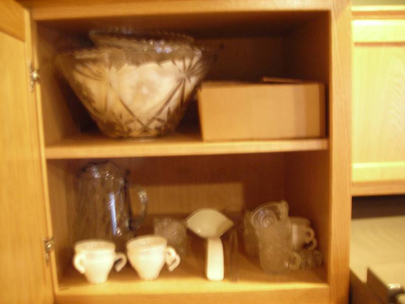 lot 112 image: Crystal Punch Bowl Set (Bowl, Base, Cups, Ladle)