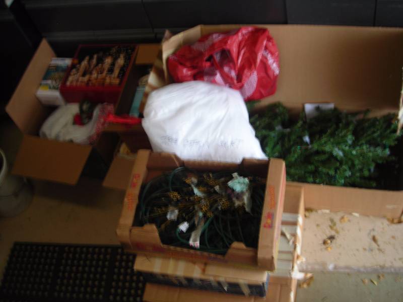lot 167 image: Large Lot Of Christmas Related-Tree, Wreaths, Lights, Nativity