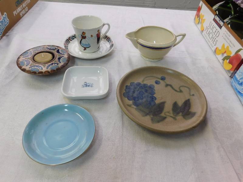 several Eurpoean ceramic items