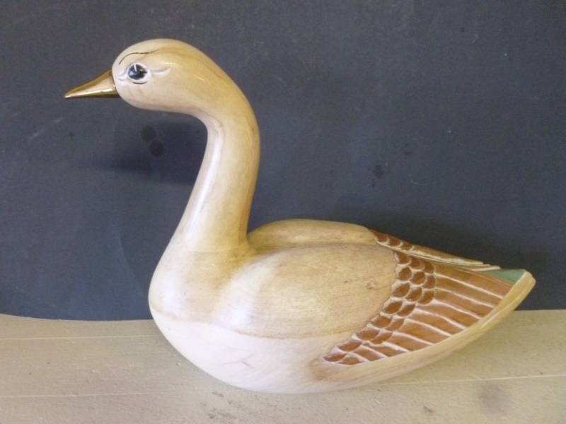 lot 258 image: Wooden Goose Decoration