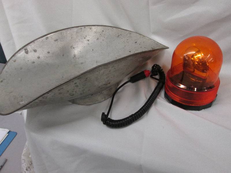 Strobe light, vintage metal piece...