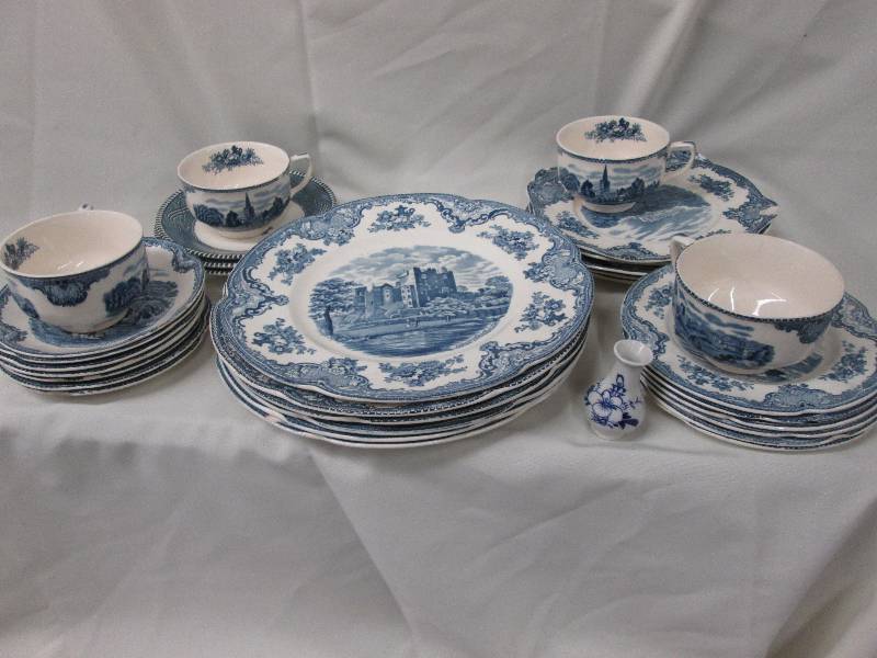 Set of Johnson Bros blue China Old...