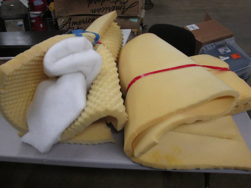 Large pieces of egg crate, foam, ba...