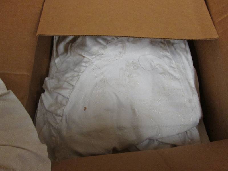 1 box linen pillow covers, half moo...