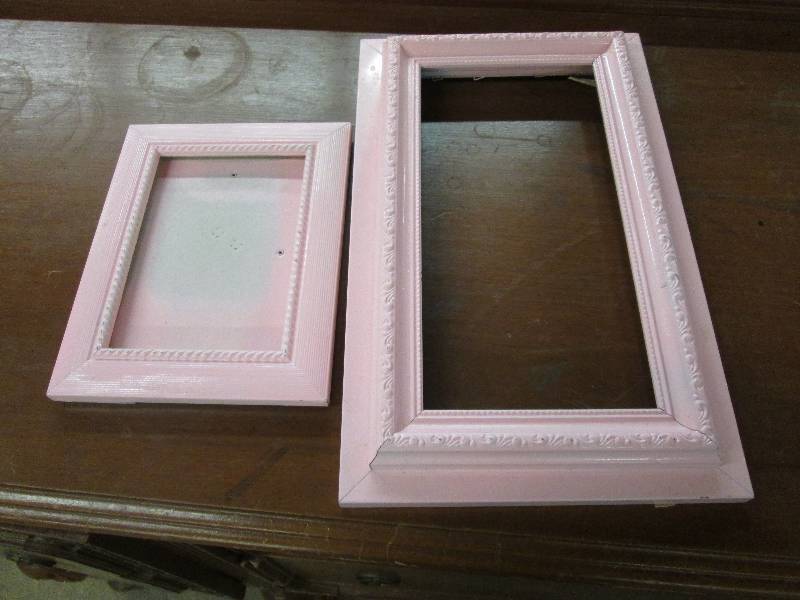Pink painted frames, lot of 2 ...