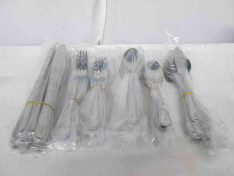 Alcove 66-pc. Monogrammed Stainless Steel Flatware Set