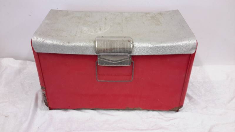 Vintage metal cooler