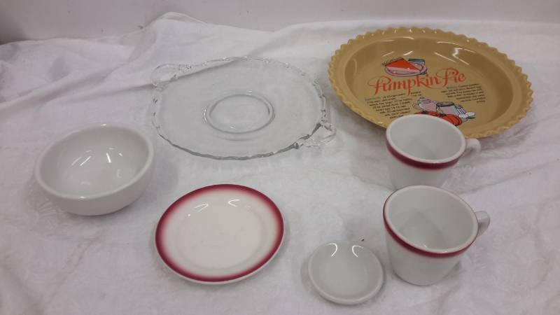 Dishes and pie plate