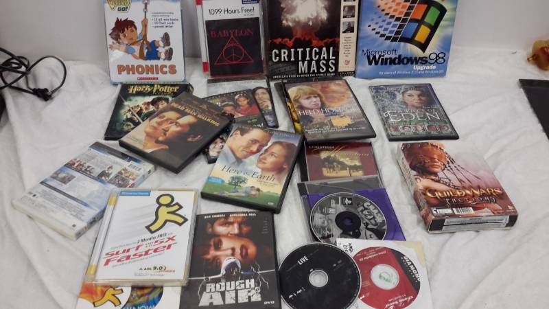 Cds Dvds and computer software