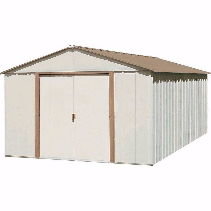 lot 13 image: NEW 10 X 11 FT METAL GARDEN SHED