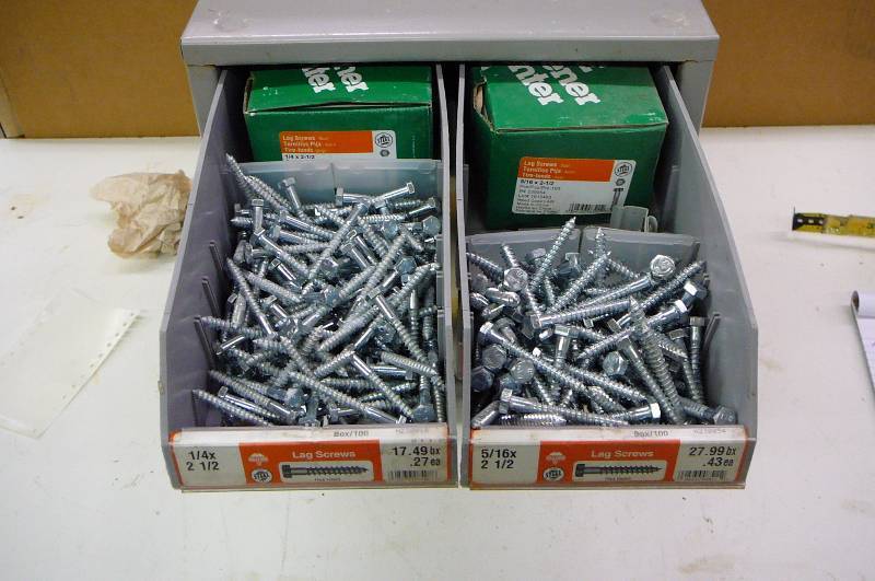 Cabinet with Lag Screws