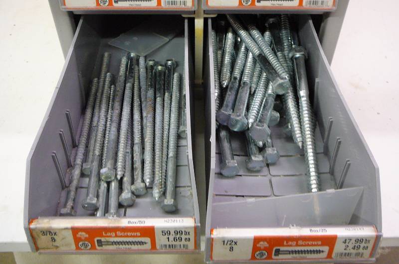 Cabinet with Lag Screws