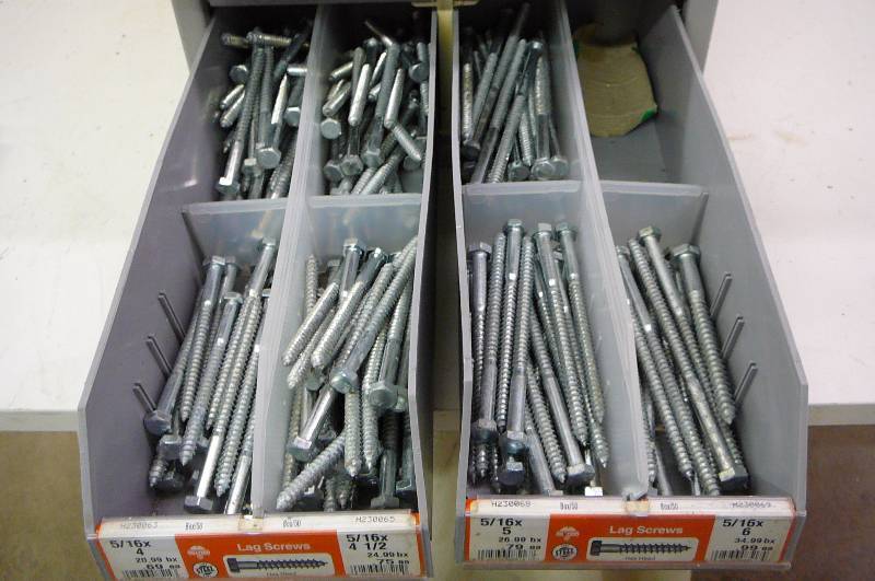 Cabinet with Lag Screws