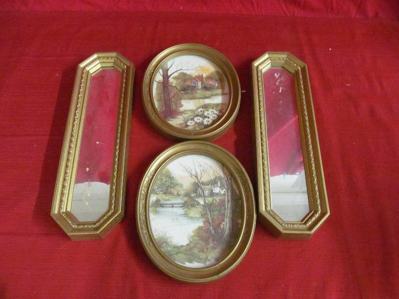 lot 170 image: vintage mirror