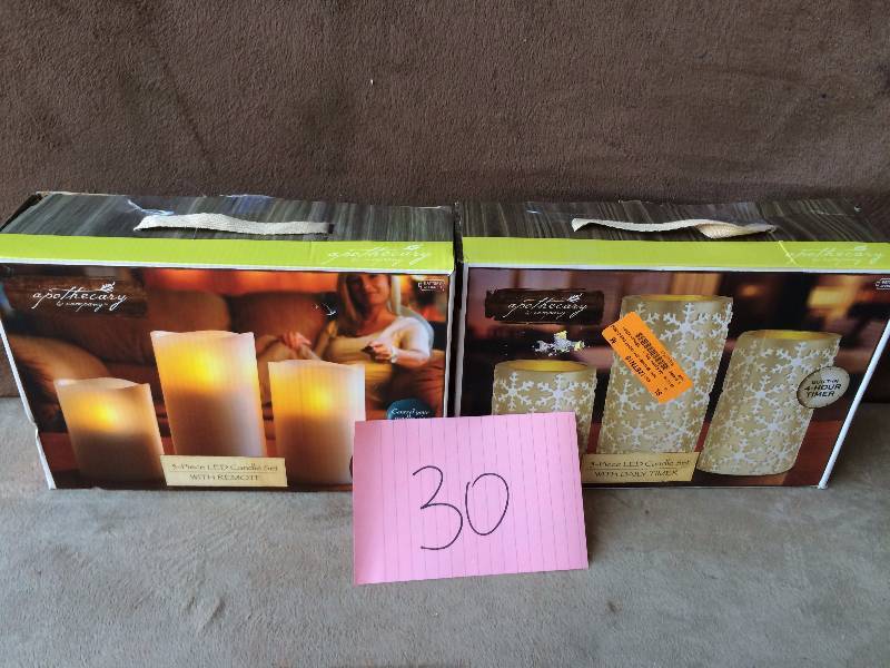 Lot of 2 Sets of Flameless candles