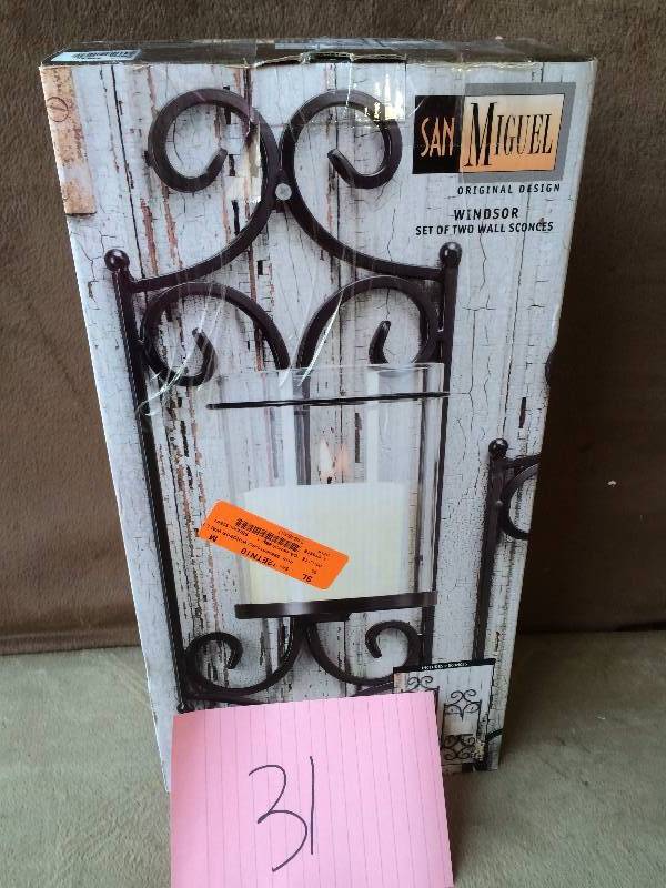 San Miguel Windsor set of 2 Wall Sconces